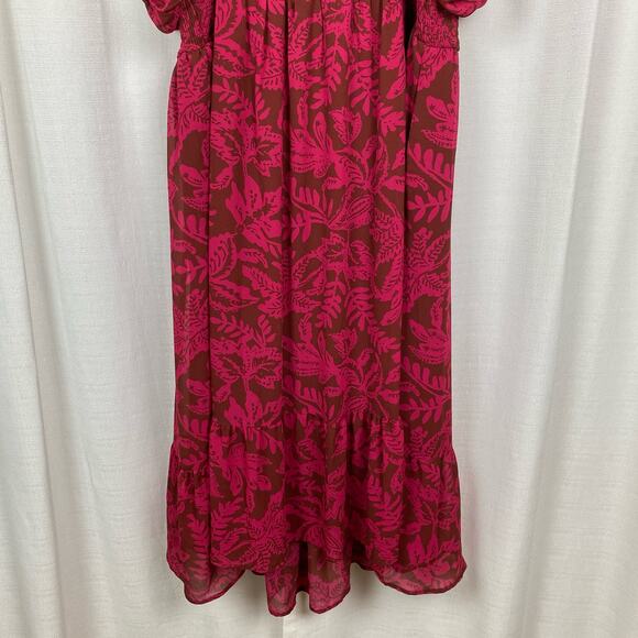 Torrid Pink Smocked Bodice A Line Tea Length Dress Sz.4 NWT - Picture 14 of 16
